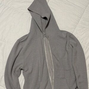 American Apparel Light Gray Ribbed Hoodie